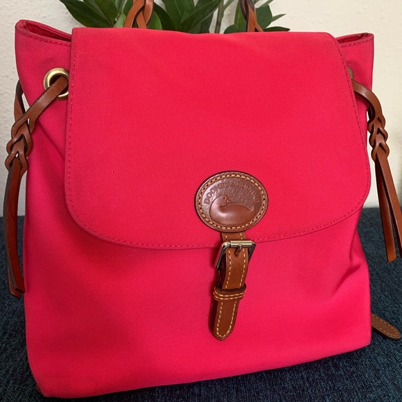 Dooney & Bourke Handbags - Hot Pink Dooney & Bourke Canvas w/Leather accents Backpack.